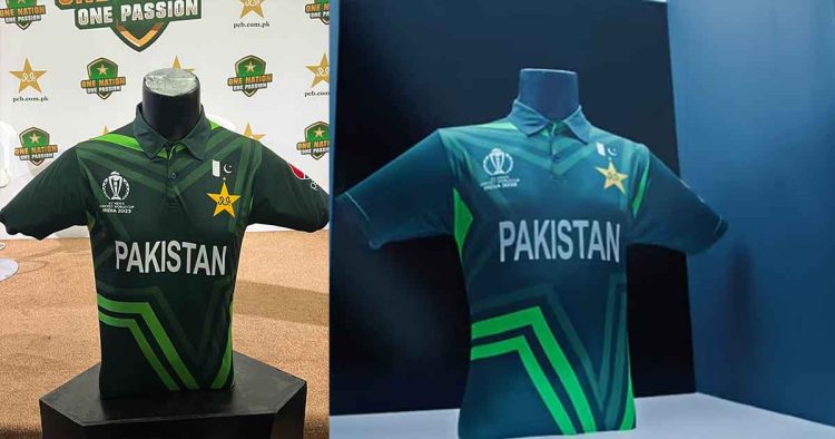 Pakistan’s Star Nation Jersey for the ICC Cricket World Cup 2023. — Photo courtesy: Pakistan Cricket Youtube channel